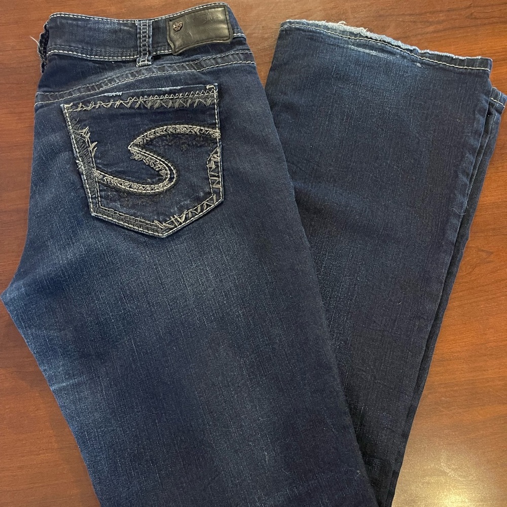 Silver Suki Mid Boot Jeans W33L33
